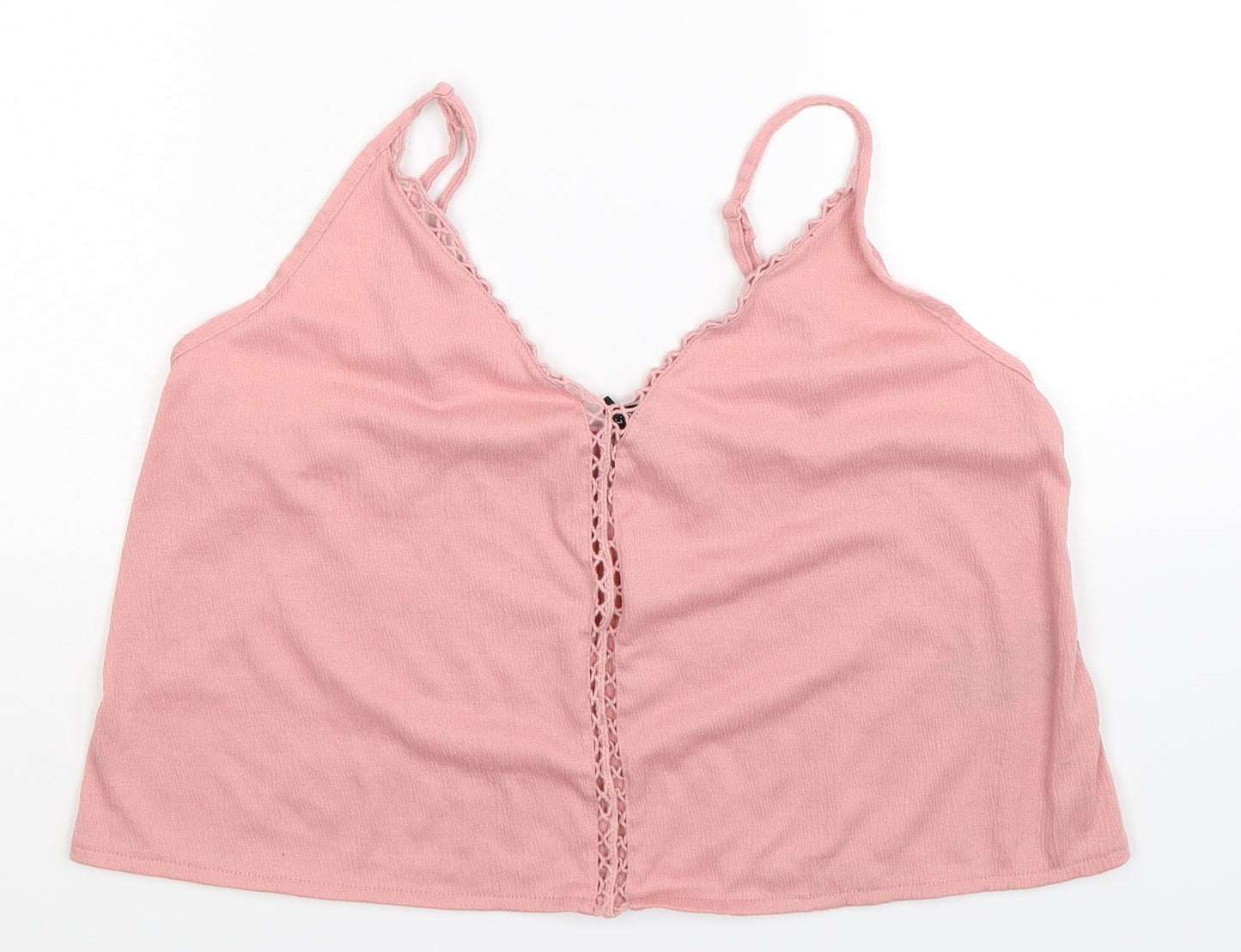 Divided Womens Pink   Basic Tank Size S