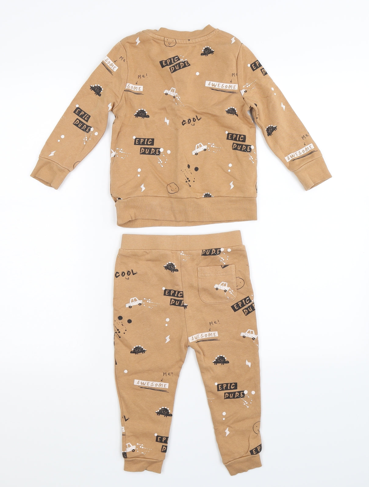 George Boys Beige   Trousers Set Outfit/Set Size 18 Months