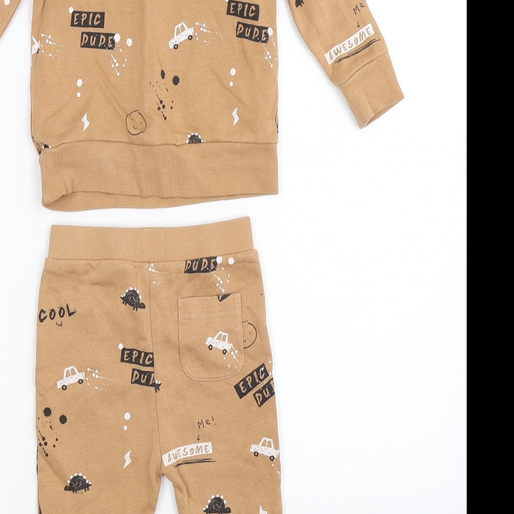 George Boys Beige   Trousers Set Outfit/Set Size 18 Months