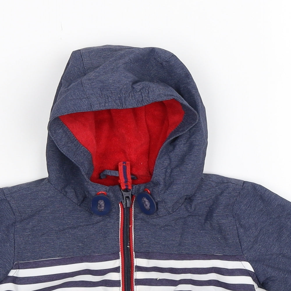 Marks and Spencer Boys Blue Striped  Jacket  Size 12-18 Months