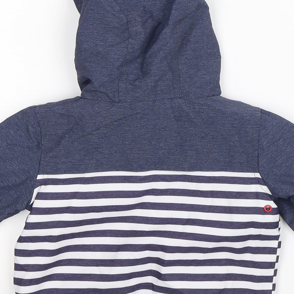 Marks and Spencer Boys Blue Striped  Jacket  Size 12-18 Months