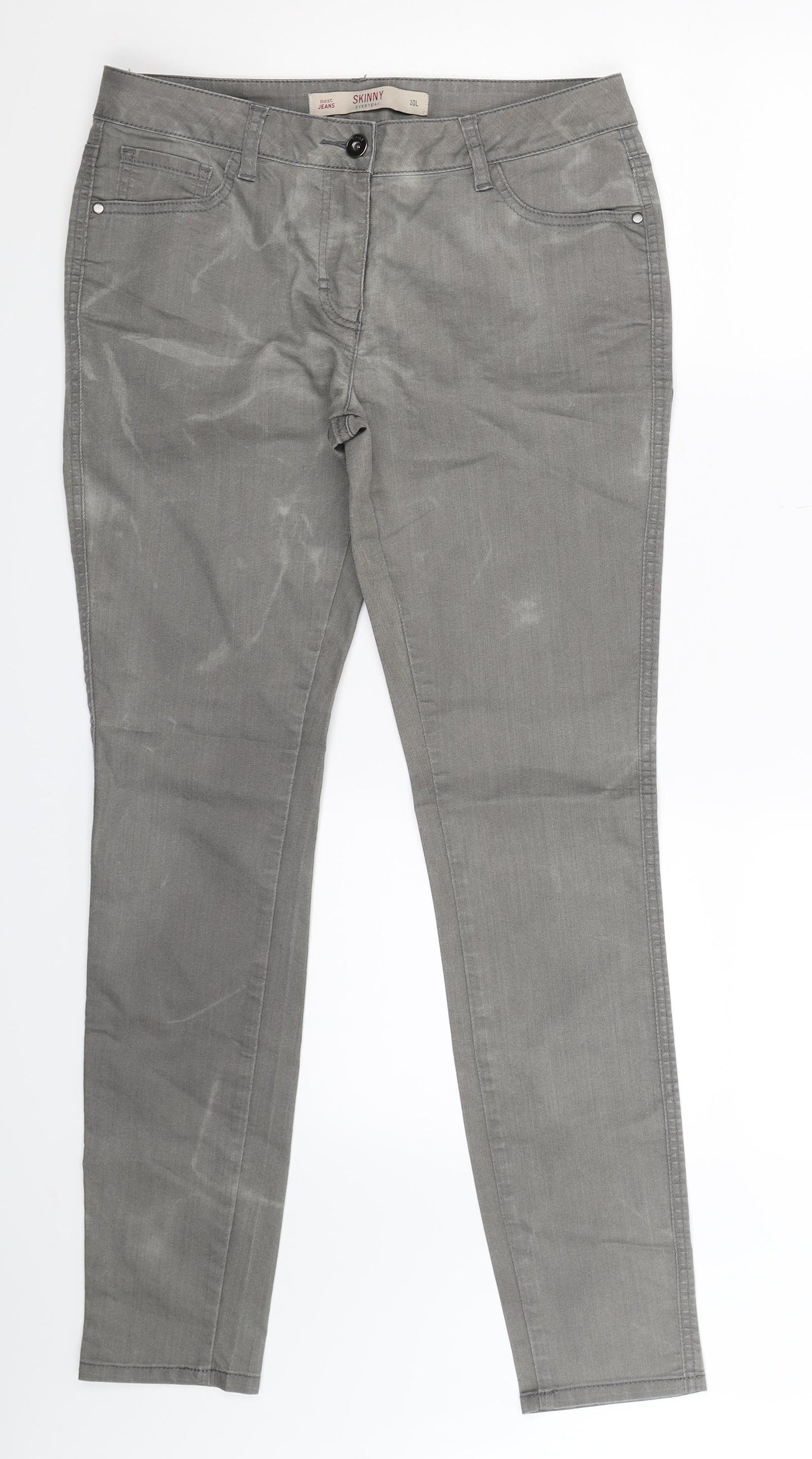 NEXT Womens Grey  Denim Jegging Jeans Size 10 L30 in
