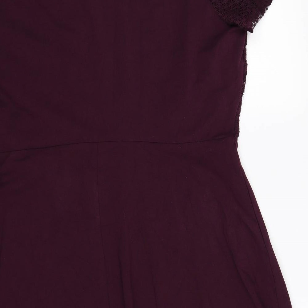 Dorothy Perkins Womens Purple   Fit & Flare  Size 22