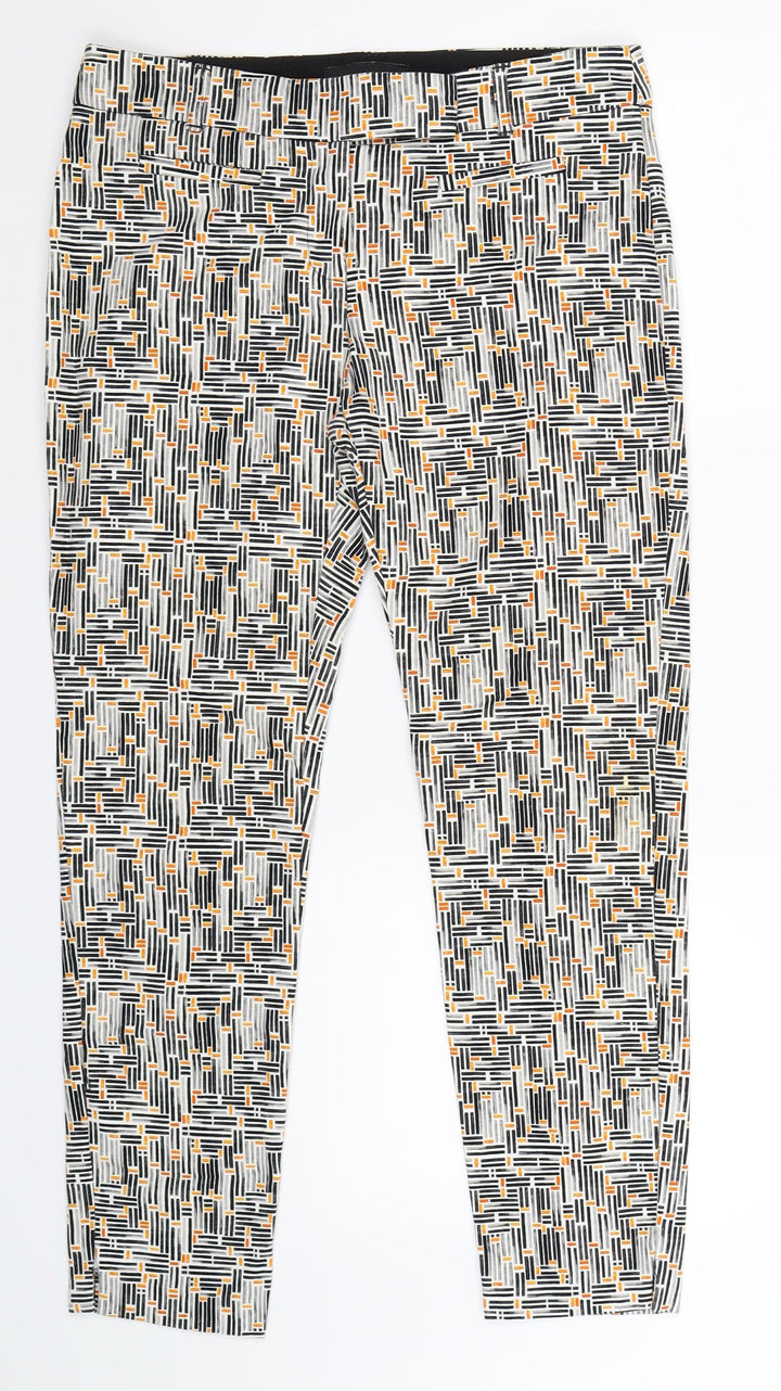 NEXT Womens Multicoloured Geometric  Trousers  Size 8 L26 in