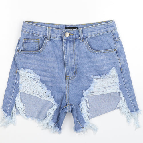Momokrom Womens Blue  Denim Hot Pants Shorts Size 6