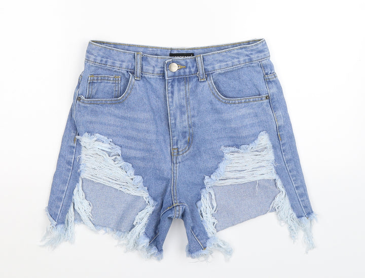 Momokrom Womens Blue Denim Hot Pants Shorts Size 6