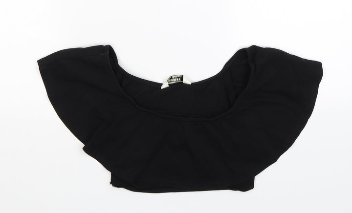 Miss Selfridge Womens Black Cropped Tank Size 6