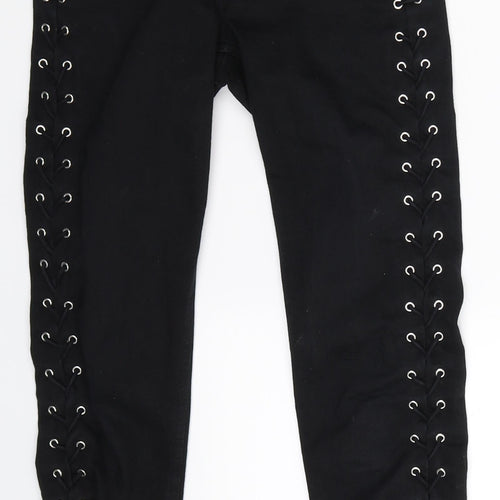 Topshop Womens Black  Denim Skinny Jeans Size 25 in L28 in