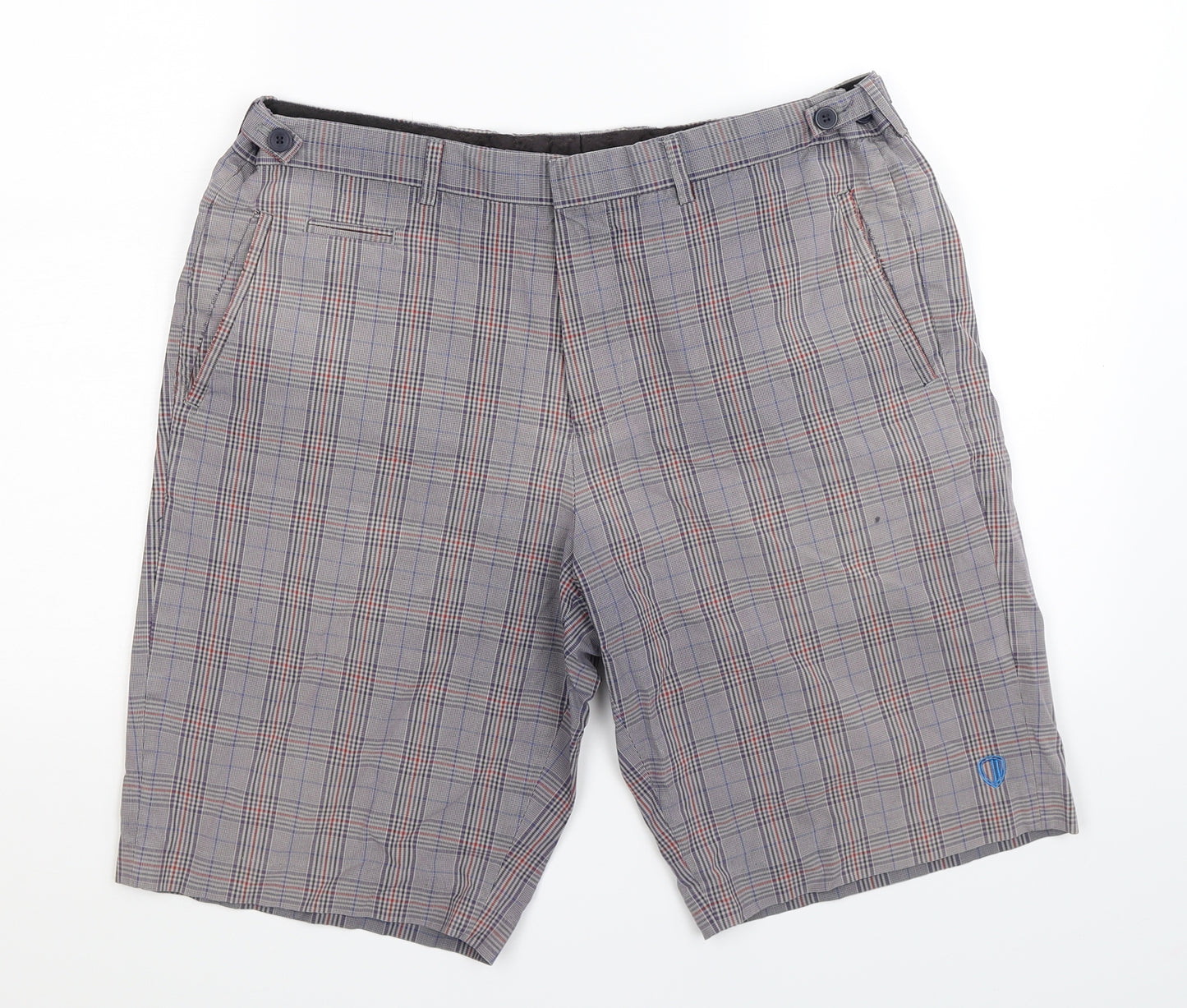 Ben Sherman Mens Multicoloured Check  Chino Shorts Size 36