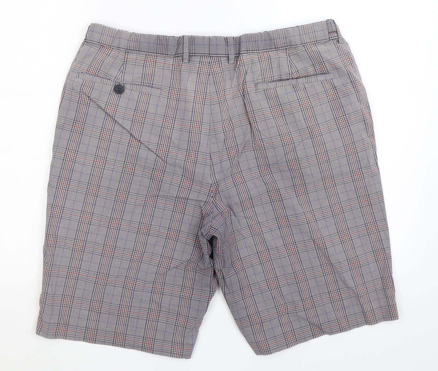 Ben Sherman Mens Multicoloured Check  Chino Shorts Size 36