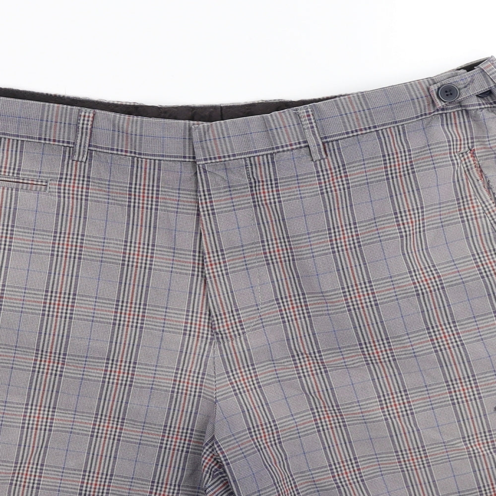 Ben Sherman Mens Multicoloured Check  Chino Shorts Size 36