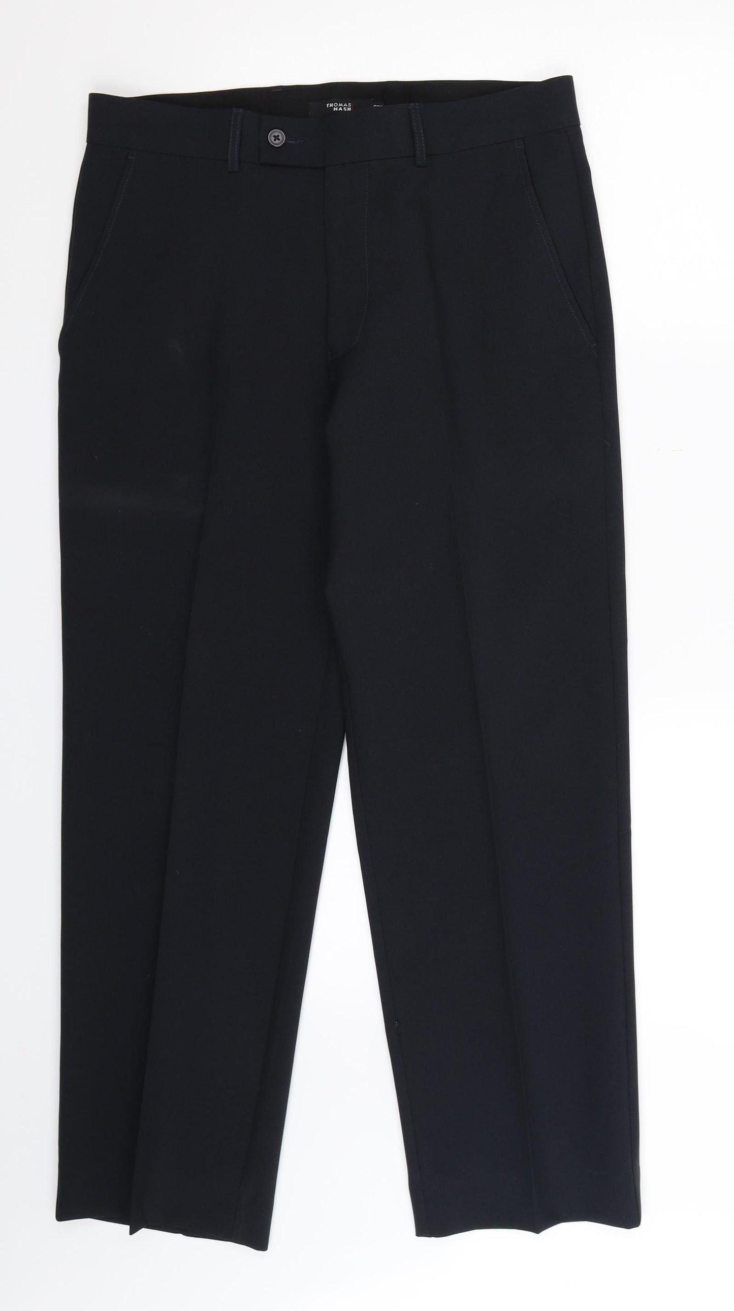 Thomas Nash Mens Blue   Dress Pants Trousers Size 32 L29 in