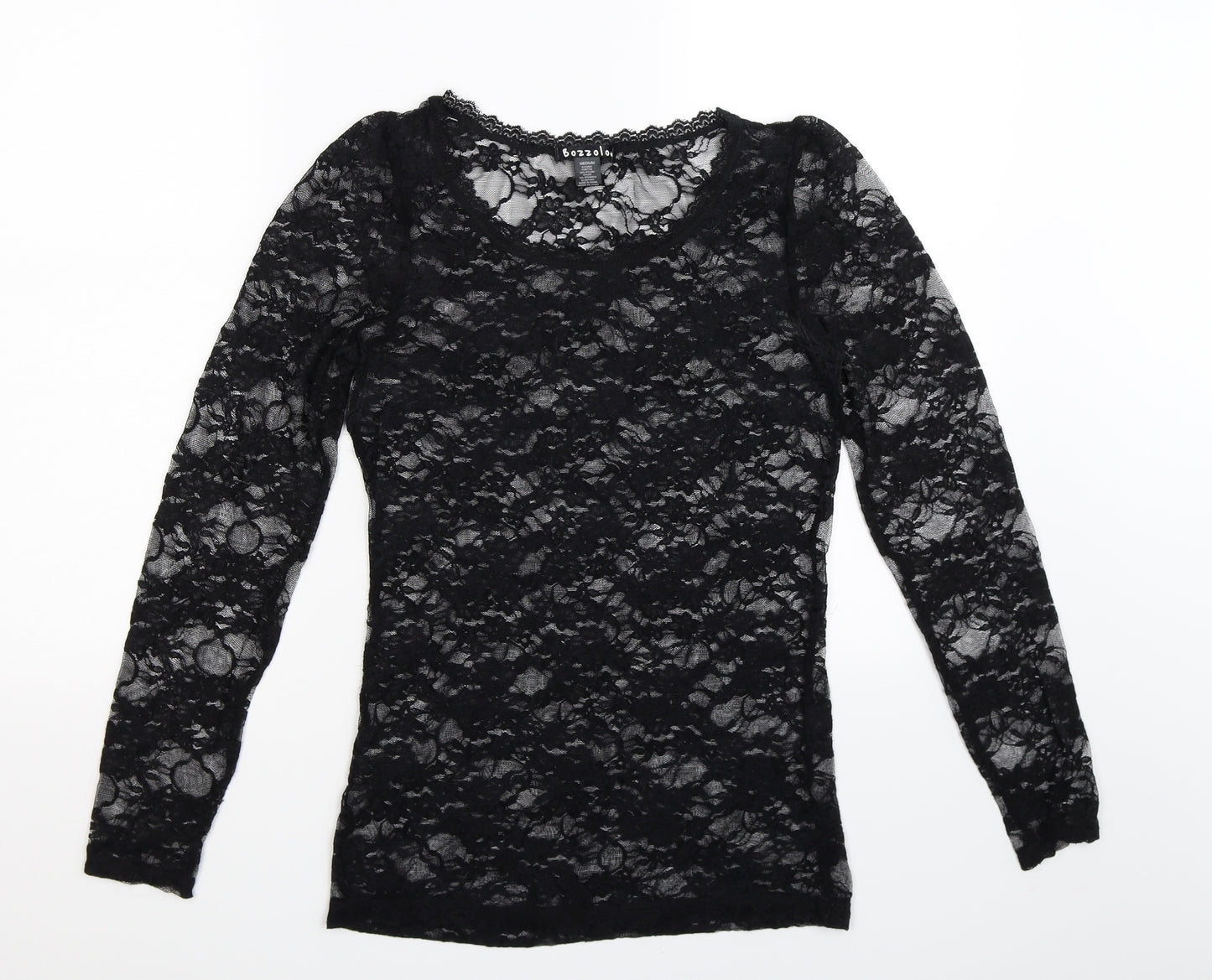 Bozzolo Womens Black   Basic Blouse Size M