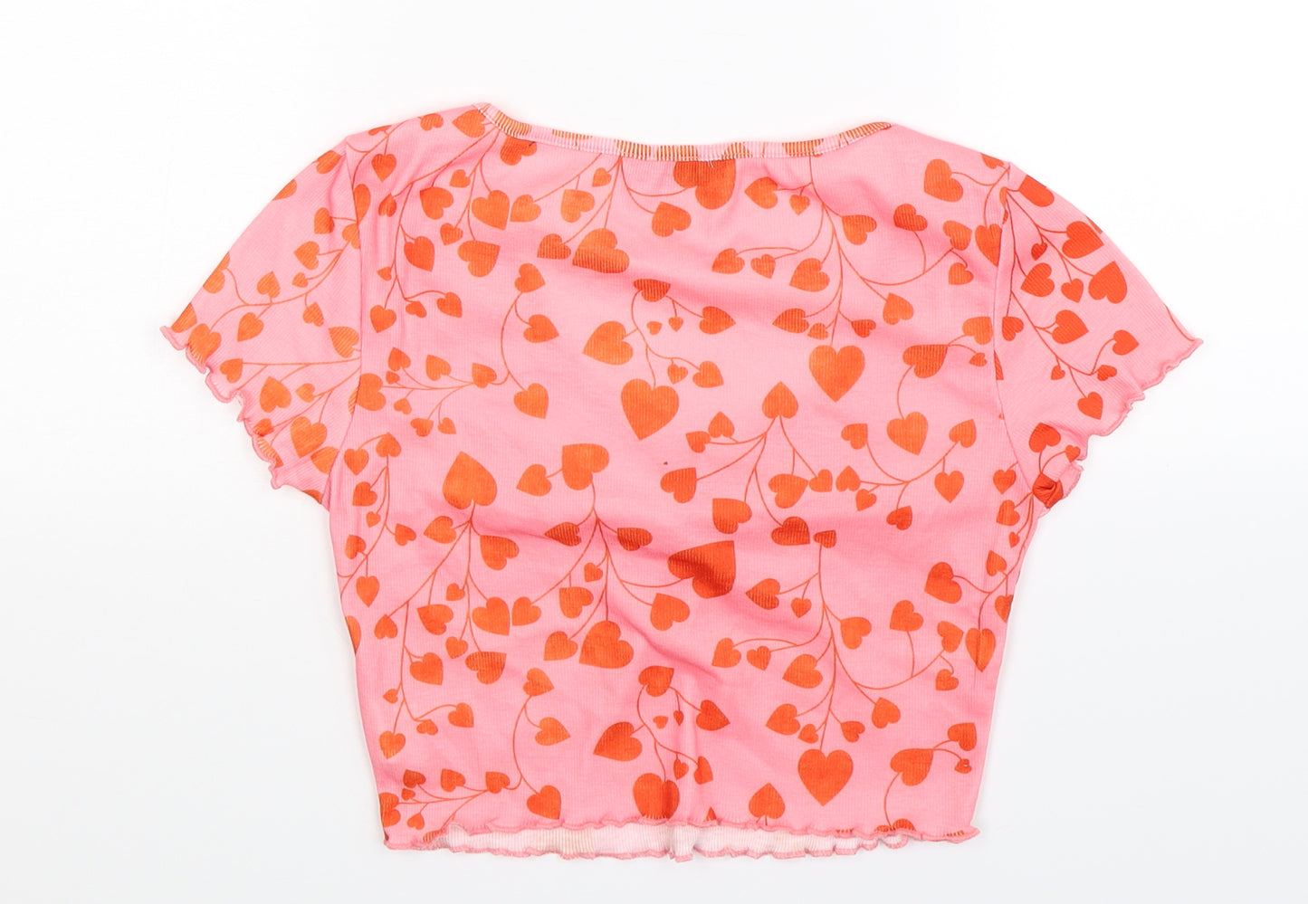 SheIn Womens Pink   Cropped T-Shirt Size 8