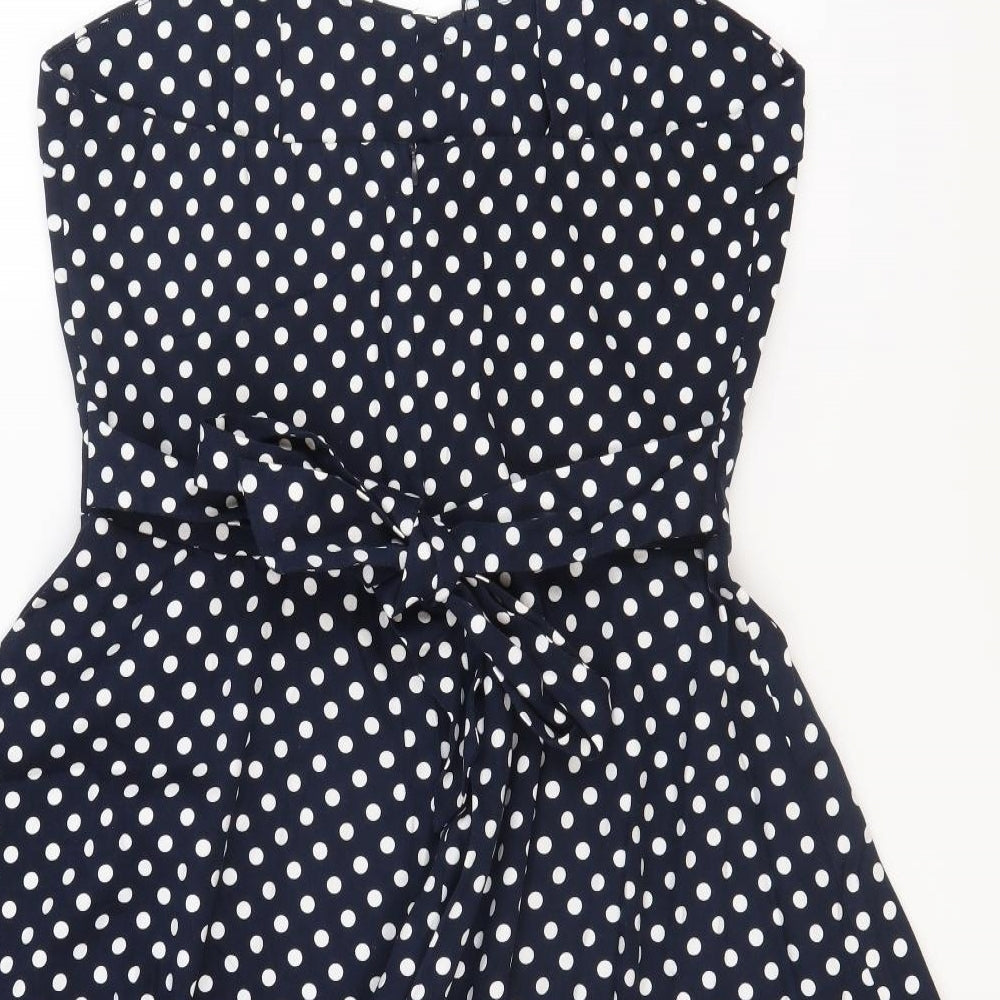 Apricot Womens Blue Polka Dot  Fit & Flare  Size 16