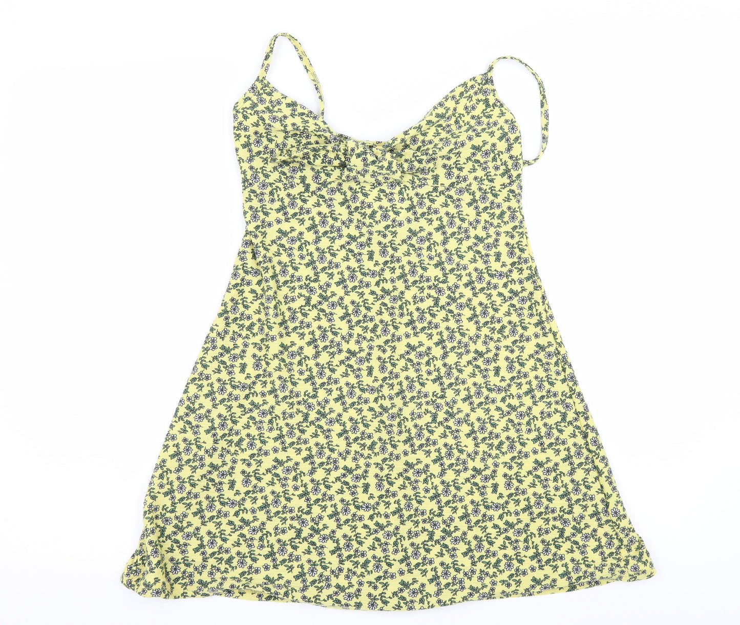 Topshop Womens Yellow Floral  Basic Blouse Size 4