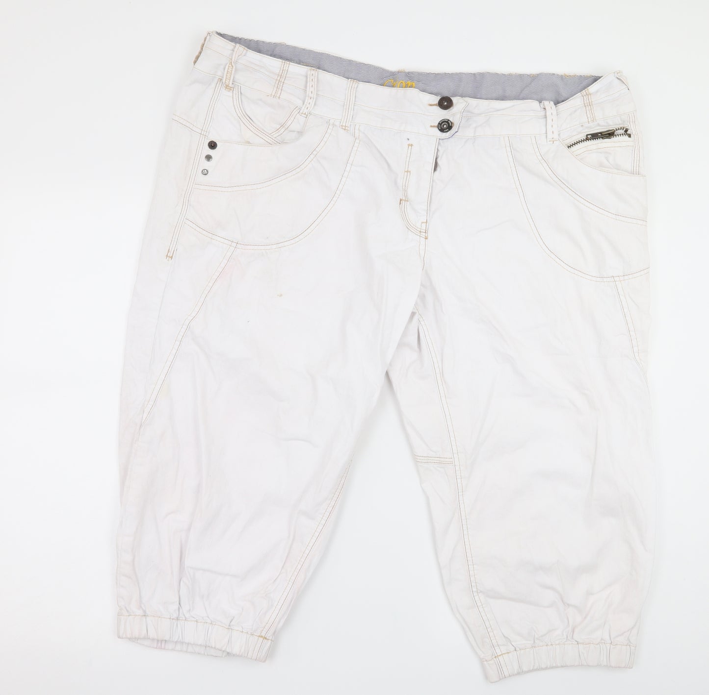 NEXT Womens White   Cropped Jeans Size 24 L20 in