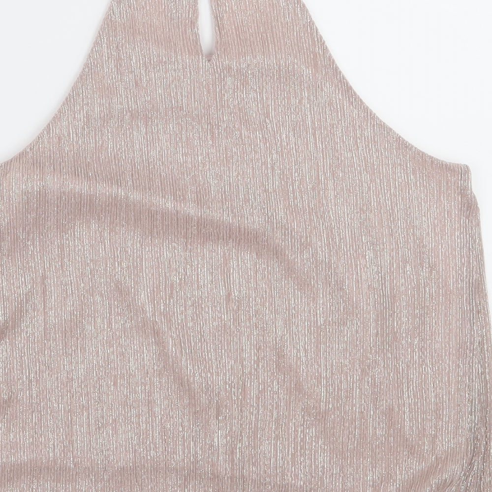 Womens Pink   Basic Tank Size 8