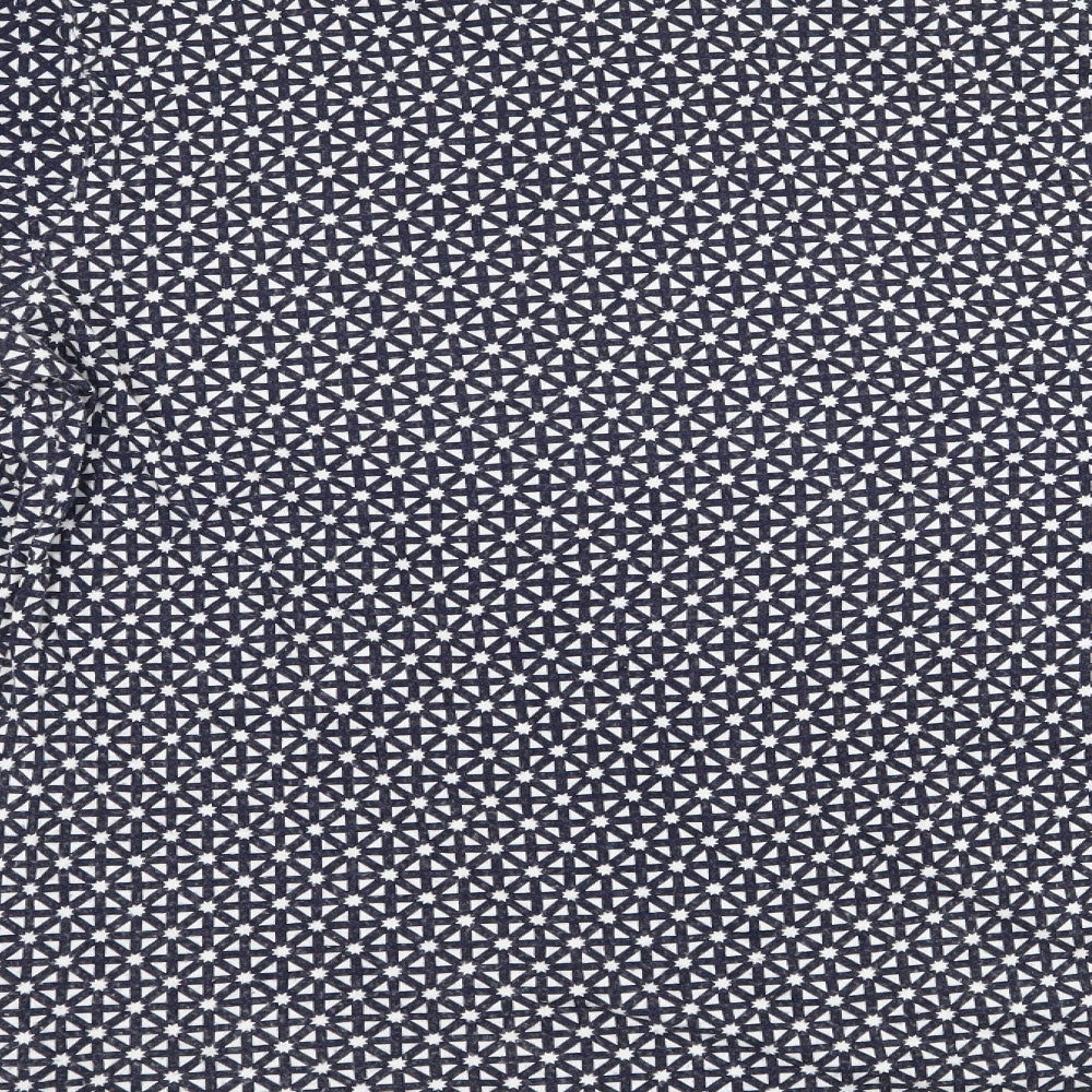 M&S Womens Blue Argyle/Diamond  Basic T-Shirt Size 14
