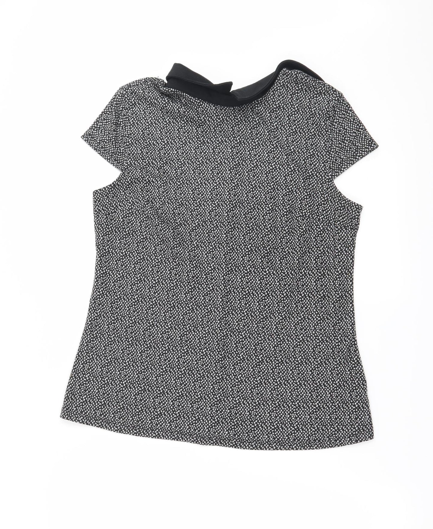 Dorothy Perkins Womens Black   Ringer Blouse Size 14