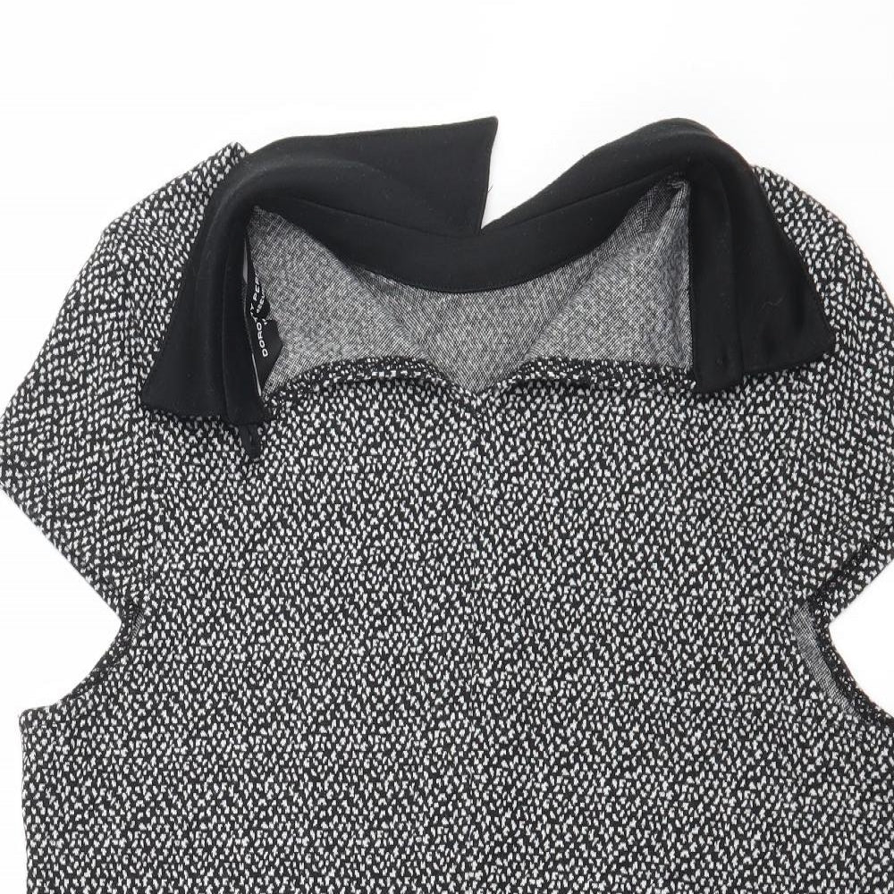 Dorothy Perkins Womens Black   Ringer Blouse Size 14