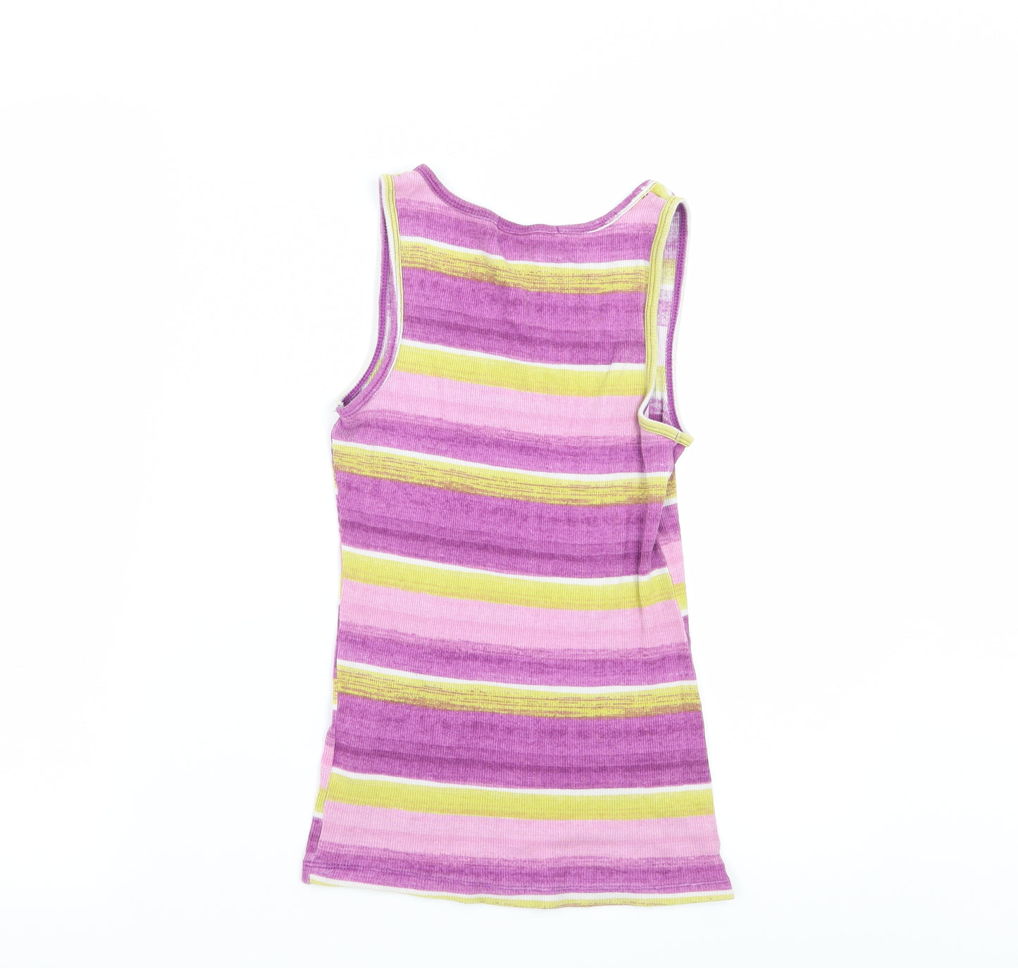 George Girls Pink Striped  Basic Tank Size 8 Years