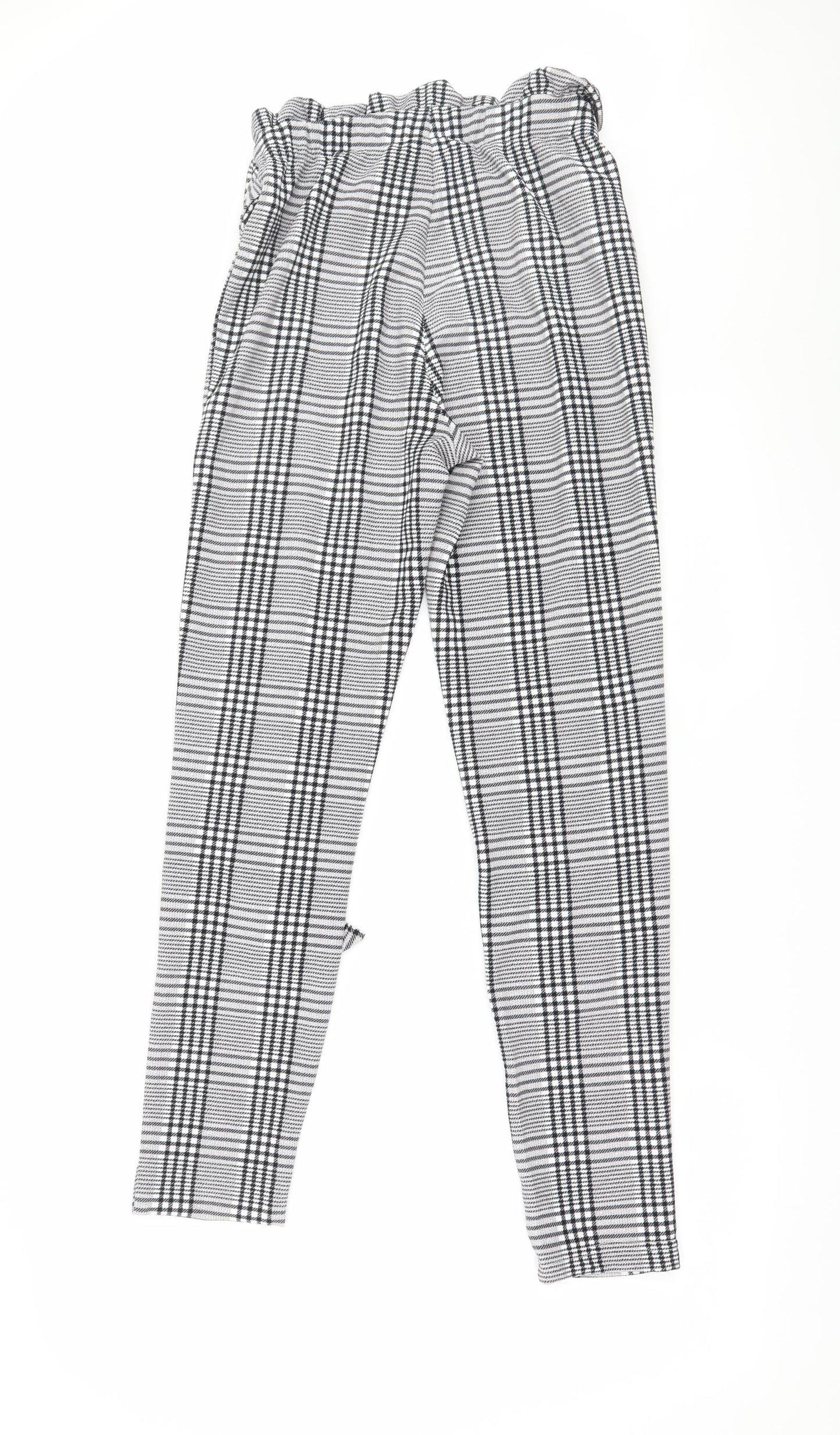 Shien Womens Grey Check  Dress Pants Trousers Size XS L29 in