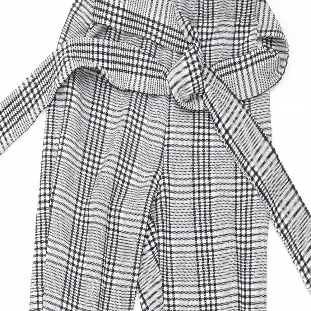 Shien Womens Grey Check  Dress Pants Trousers Size XS L29 in