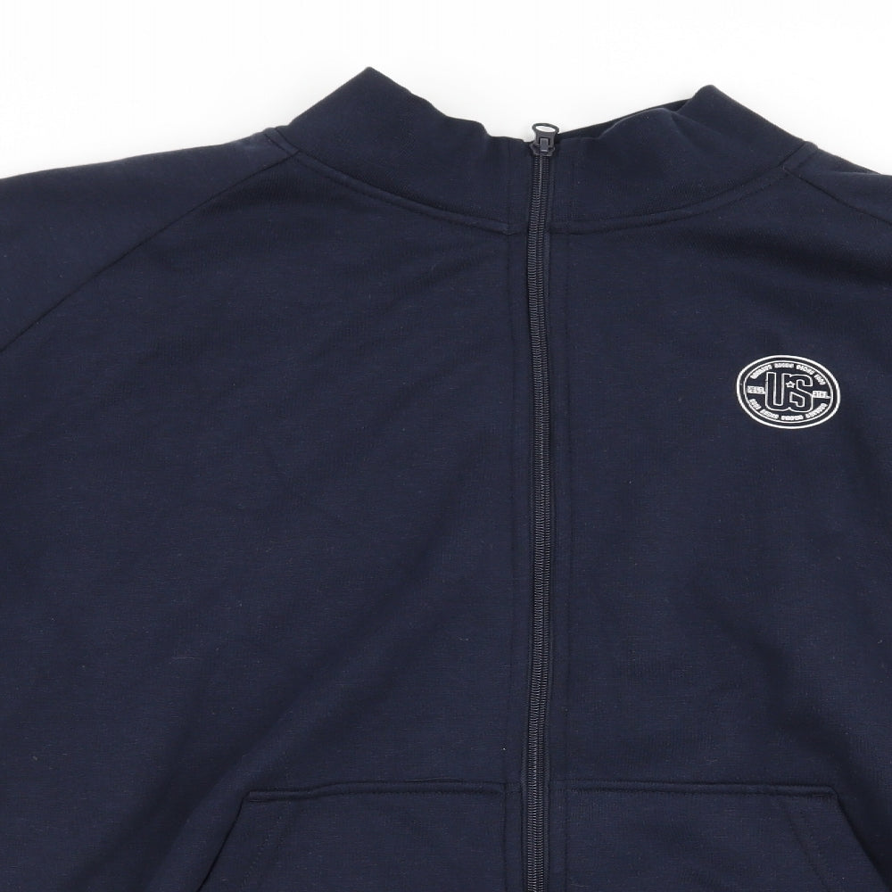US Athletic Mens Blue   Full Zip Sweatshirt Size XL