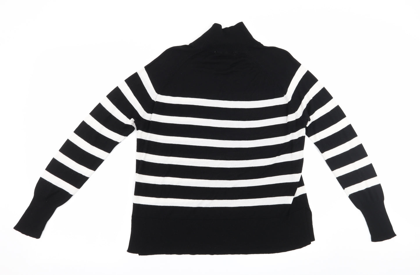 Zara Womens Black Striped  Basic T-Shirt Size S