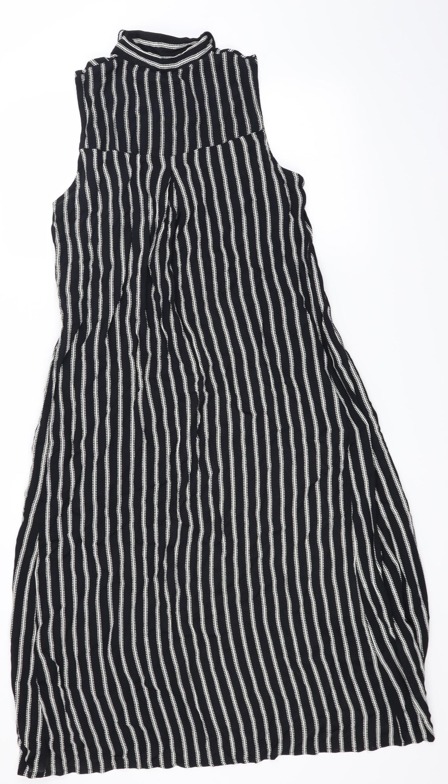ASOS Womens Black Striped  Jacket Dress  Size 10