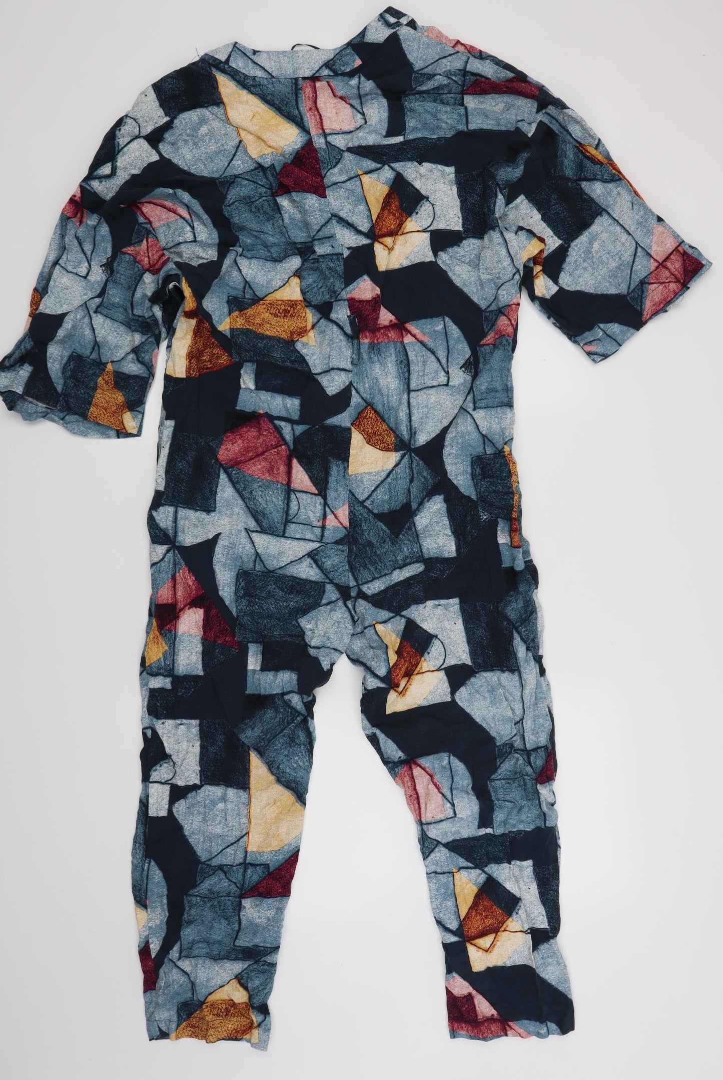 Native Youth Womens Blue Geometric  Bodysuit One-Piece Size S L23 in
