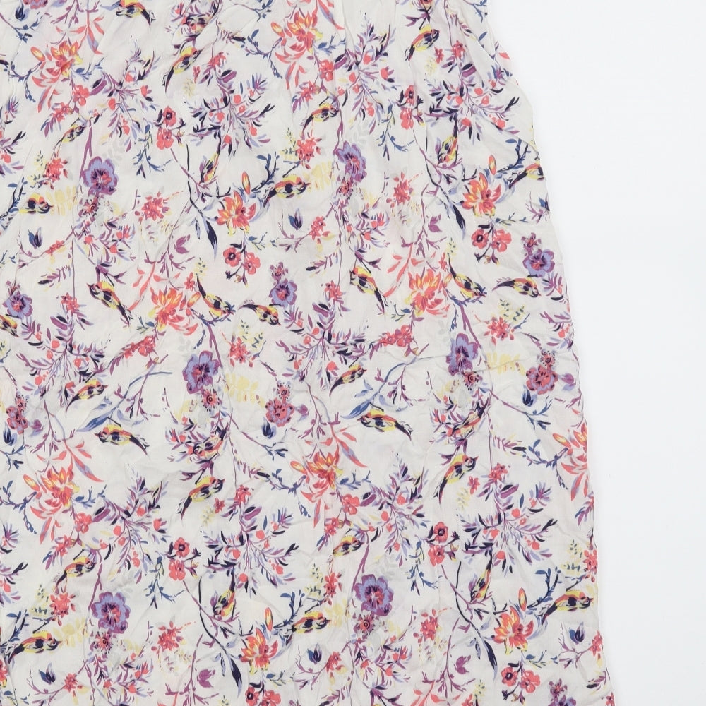 M&S  Womens White Floral  Slip Dress  Size 10