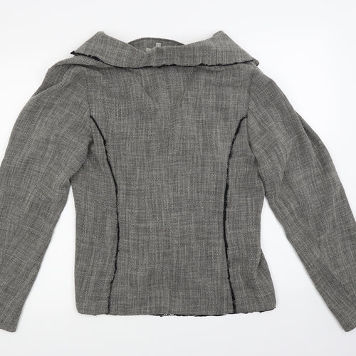 Rosie's Womens Grey Herringbone  Jacket Blazer Size 14