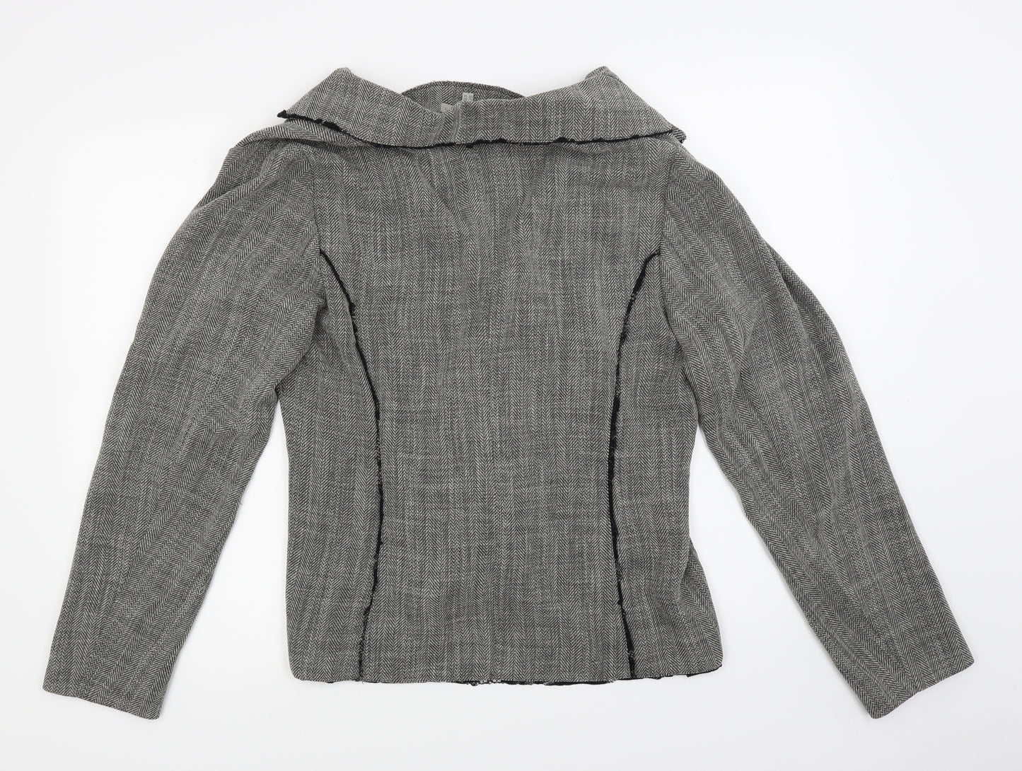Rosie's Womens Grey Herringbone  Jacket Blazer Size 14