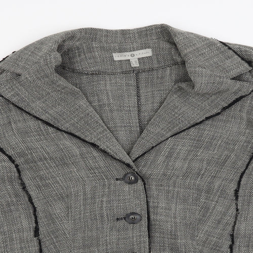 Rosie's Womens Grey Herringbone  Jacket Blazer Size 14
