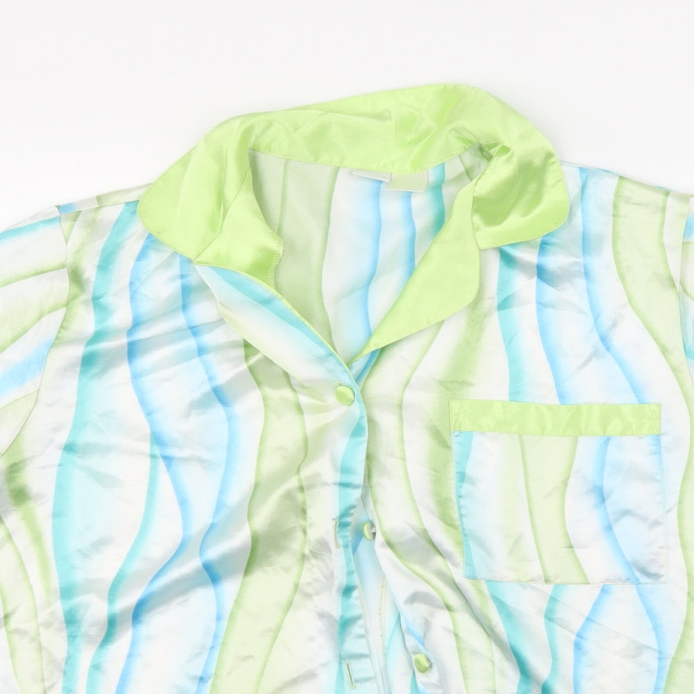 Simone Womens Multicoloured Striped  Basic Button-Up Size 12