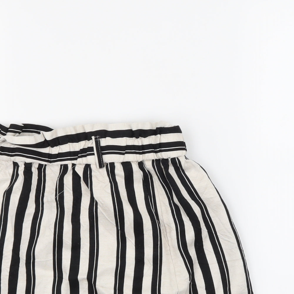 Topshop Womens Multicoloured Striped  Cargo Shorts Size 12