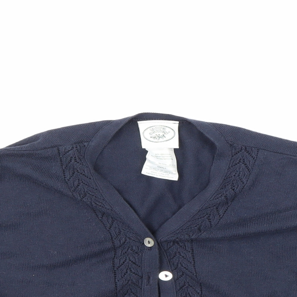 Laura Ashley Womens Blue   Cardigan Jumper Size S