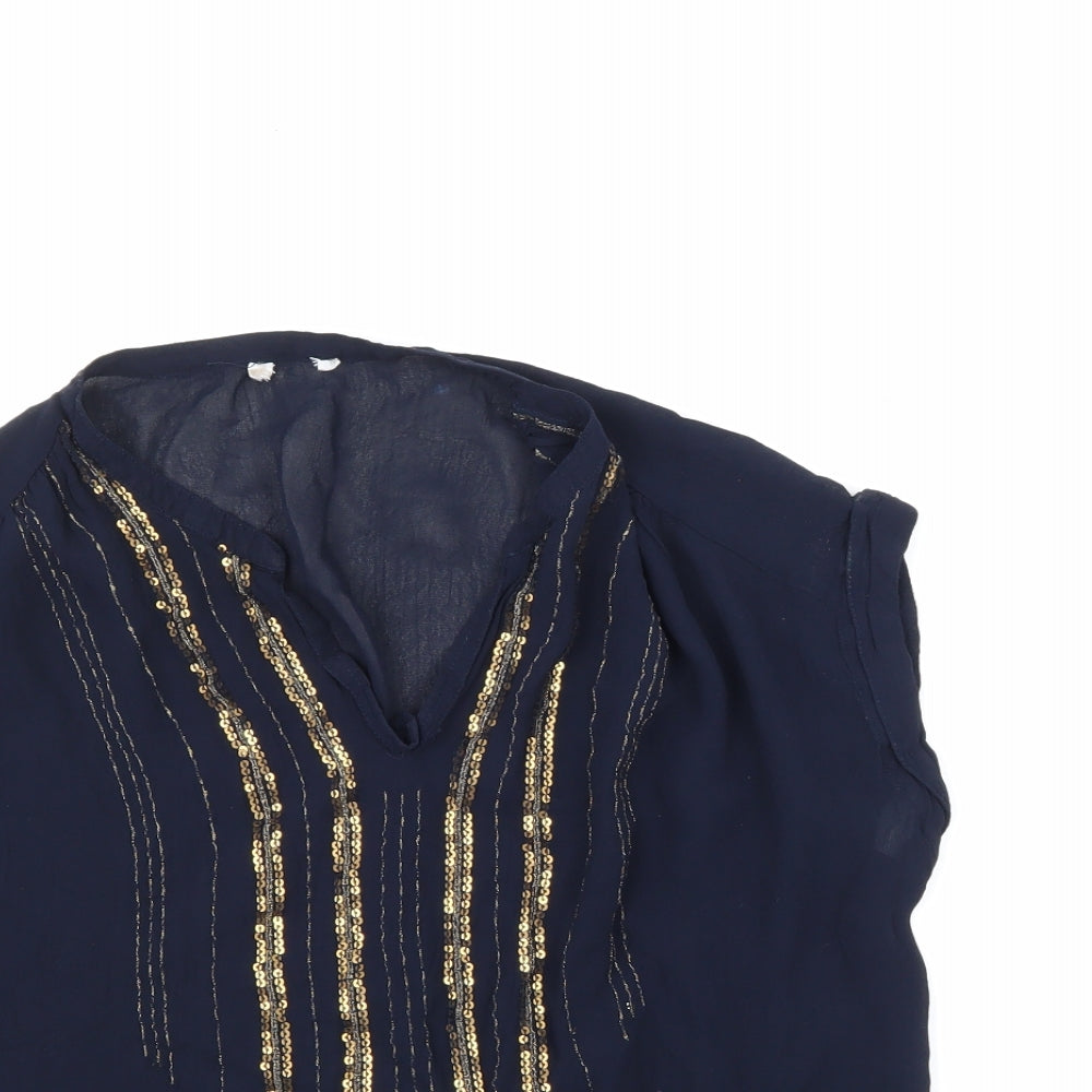 Preworn Womens Blue   Basic Blouse