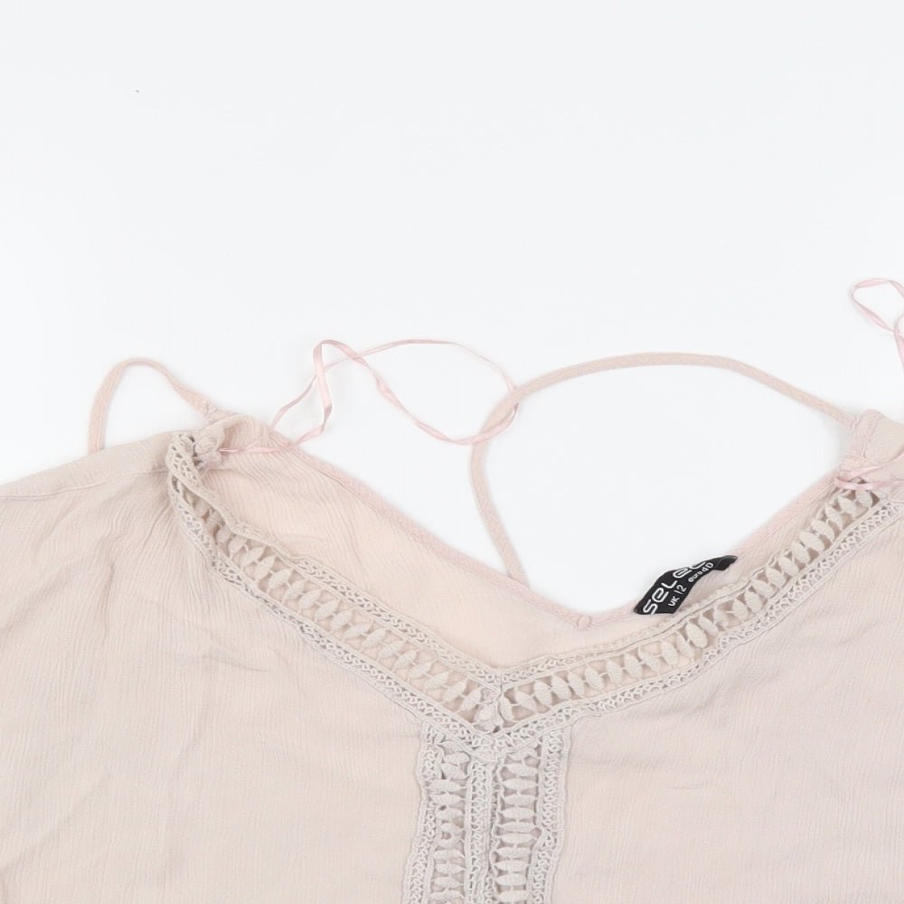 Select Womens Pink   Basic Blouse Size 12