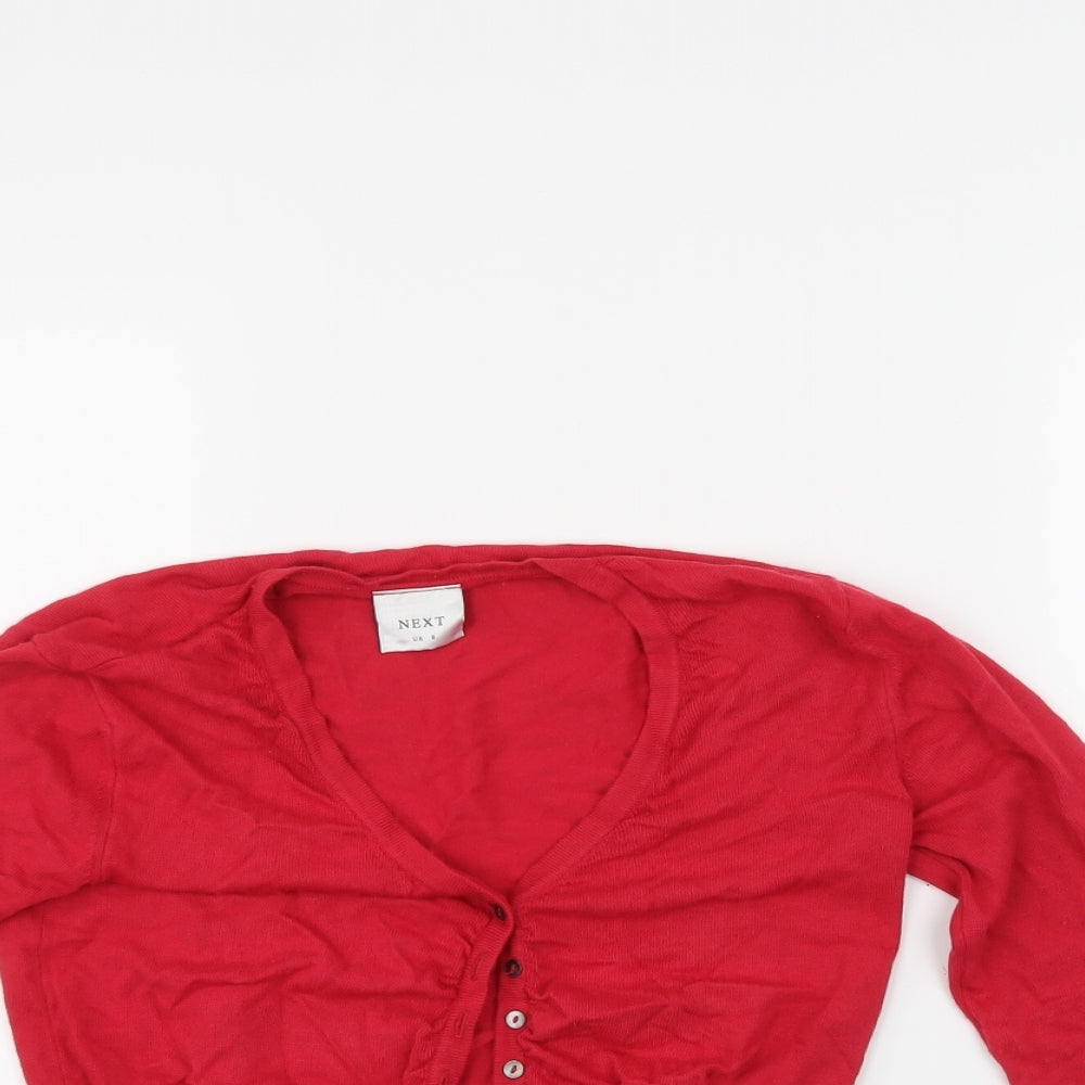 NEXT Womens Red   Cardigan Jumper Size 8