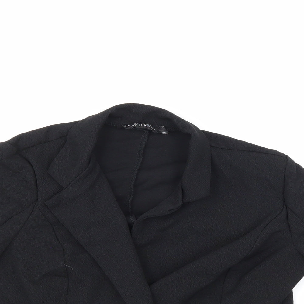 I SAW IT FIRST Womens Black   Jacket Suit Top Size 10