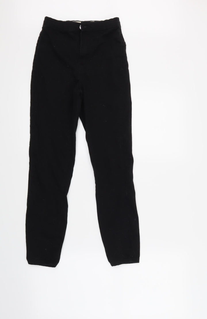Denim & Co. Womens Black Denim Trousers Size 4 L25 in