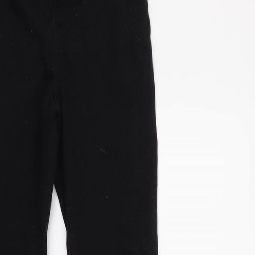 Denim & Co. Womens Black  Denim Trousers  Size 4 L25 in