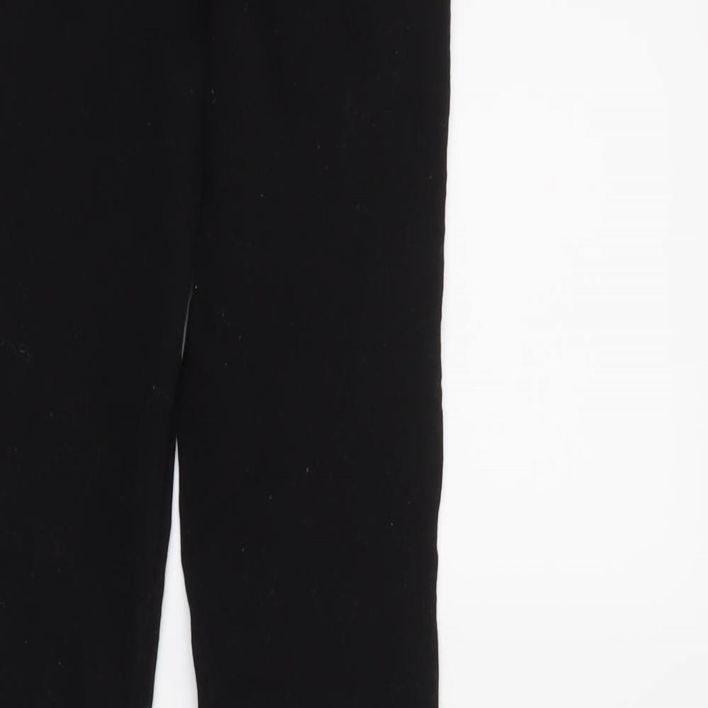Denim & Co. Womens Black  Denim Trousers  Size 4 L25 in