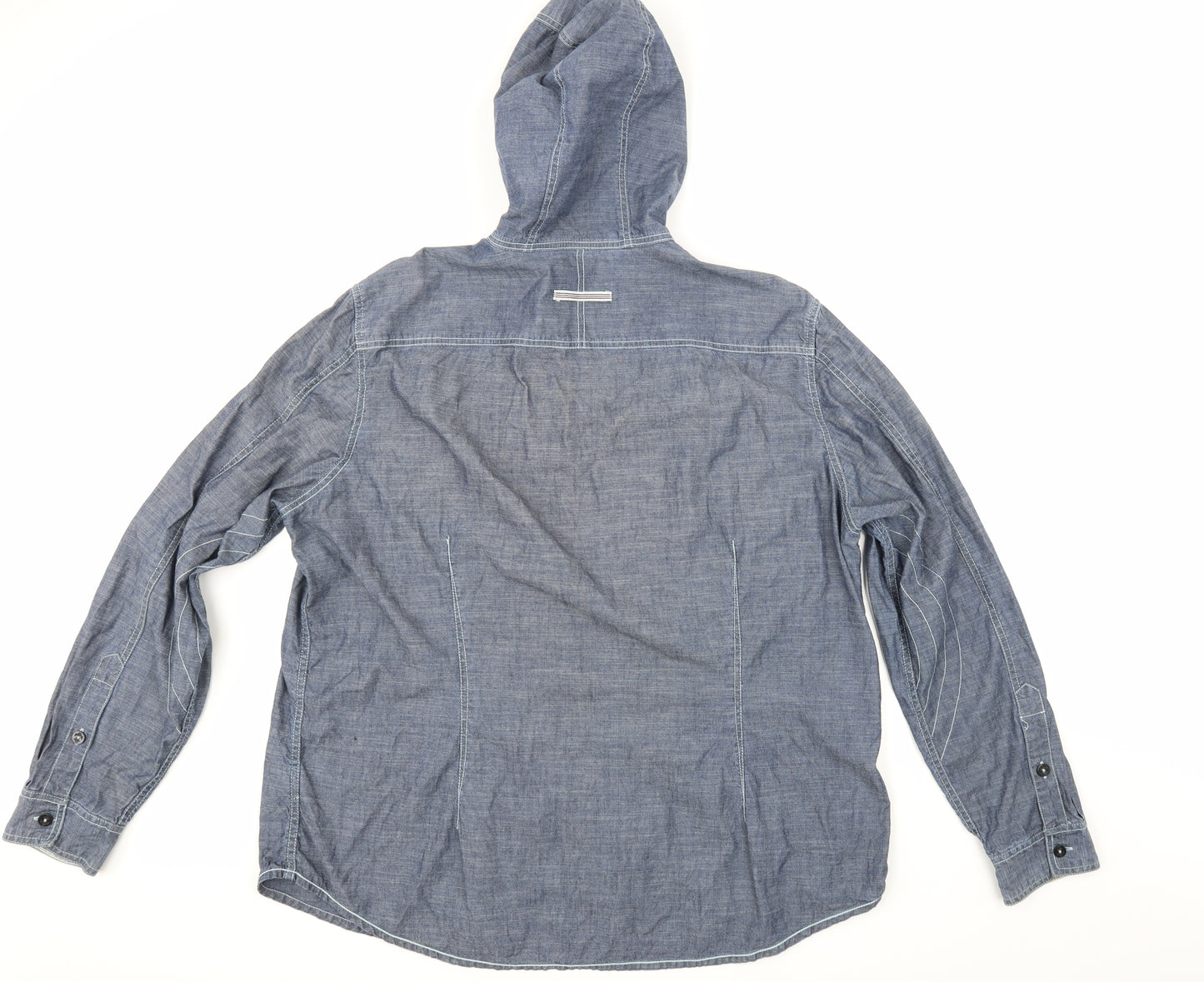 NEXT Mens Blue  Denim Jacket Coatigan Size 2XL