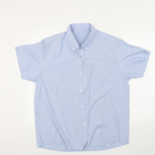 Preworn Mens Blue Check   Button-Up