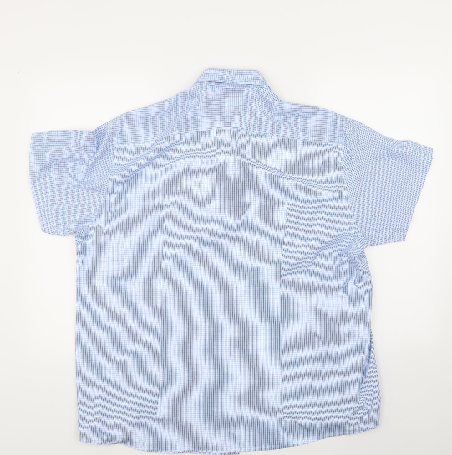 Preworn Mens Blue Check   Button-Up