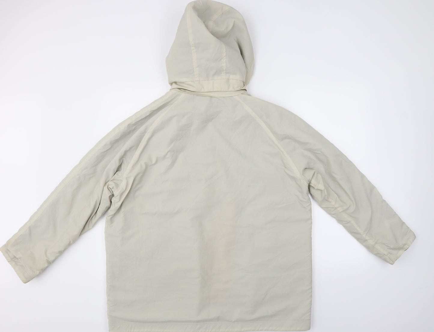 Preworn Mens White   Windbreaker Coat Size XL